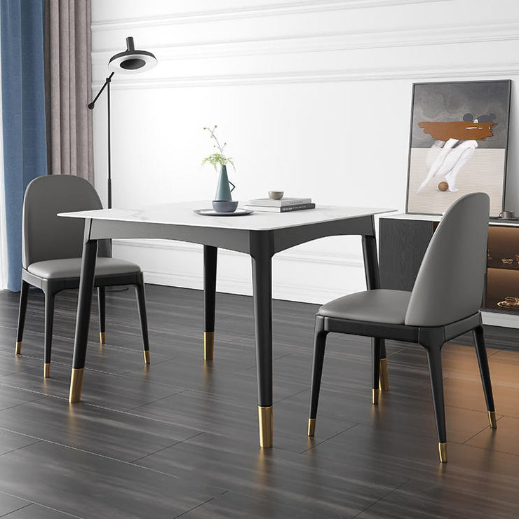 Stone Dining Room Collection Industrial Style Square 4 Legs Furniture for Home Clearhalo ' dining_table' 'Dining Tables & Seating' 'Dining Tables' 'furn' 'furn_dining_table' 'Furniture' 'furniture_dining_table' 'Kitchen & Dining Furniture' 'kitchen&dining_furn' 'kitchen' 'kitchen_dining_table' 4316699