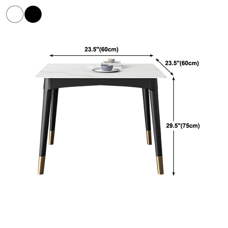 Stone Dining Room Collection Industrial Style Square 4 Legs Furniture for Home Clearhalo ' dining_table' 'Dining Tables & Seating' 'Dining Tables' 'furn' 'furn_dining_table' 'Furniture' 'furniture_dining_table' 'Kitchen & Dining Furniture' 'kitchen&dining_furn' 'kitchen' 'kitchen_dining_table' 4316700