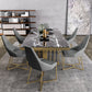 Glam Rectangle Shape Marble Dining Table Standard Dining Table for Kitchen Clearhalo ' dining_table' 'Dining Tables & Seating' 'Dining Tables' 'furn' 'furn_dining_table' 'Furniture' 'furniture_dining_table' 'Kitchen & Dining Furniture' 'kitchen&dining_furn' 'kitchen' 'kitchen_dining_table' 4316718