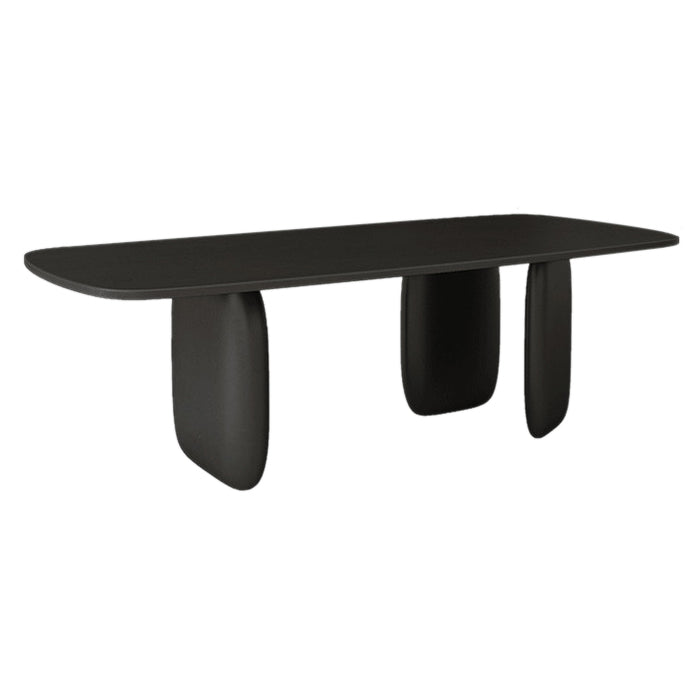 Industrial Solid Wood Dining Table Rectangle Kitchen Table with 3 Legs Black Without Chairs Clearhalo ' dining_table' 'Dining Tables & Seating' 'Dining Tables' 'furn' 'furn_dining_table' 'Furniture' 'furniture_dining_table' 'Kitchen & Dining Furniture' 'kitchen&dining_furn' 'kitchen' 'kitchen_dining_table' 4316729