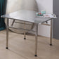 Industrial Square Stainless Steel Dining Table Standard Silver Dining Table for Kitchen Clearhalo ' dining_table' 'Dining Tables & Seating' 'Dining Tables' 'furn' 'furn_dining_table' 'Furniture' 'furniture_dining_table' 'Kitchen & Dining Furniture' 'kitchen&dining_furn' 'kitchen' 'kitchen_dining_table' 4316739