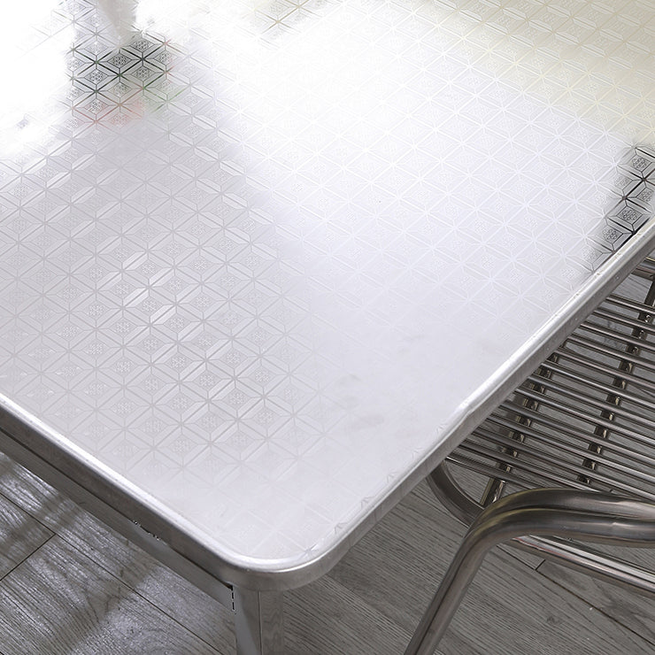 Industrial Square Stainless Steel Dining Table Standard Silver Dining Table for Kitchen Clearhalo ' dining_table' 'Dining Tables & Seating' 'Dining Tables' 'furn' 'furn_dining_table' 'Furniture' 'furniture_dining_table' 'Kitchen & Dining Furniture' 'kitchen&dining_furn' 'kitchen' 'kitchen_dining_table' 4316747