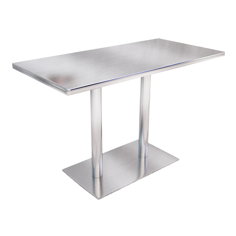 Industrial Style Dinner Table Stainless Steel Dining Site Table for Home Rectangle Without Chairs Clearhalo ' dining_table' 'Dining Tables & Seating' 'Dining Tables' 'furn' 'furn_dining_table' 'Furniture' 'furniture_dining_table' 'Kitchen & Dining Furniture' 'kitchen&dining_furn' 'kitchen' 'kitchen_dining_table' 4316769