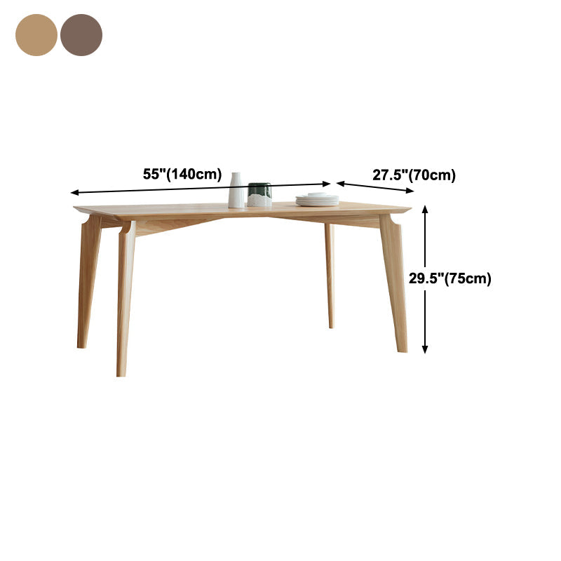 Rectangle Mid-Century Modern Dining Table Pine Wood Fixed Table with 4 Legs Clearhalo ' dining_table' 'Dining Tables & Seating' 'Dining Tables' 'furn' 'furn_dining_table' 'Furniture' 'furniture_dining_table' 'Kitchen & Dining Furniture' 'kitchen&dining_furn' 'kitchen' 'kitchen_dining_table' 4316799