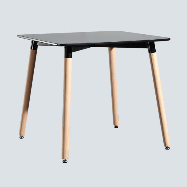 Industrial MDF Standard Dining Table Kitchen Dining Table with 4 Legs Black Without Chairs Clearhalo ' dining_table' 'Dining Tables & Seating' 'Dining Tables' 'furn' 'furn_dining_table' 'Furniture' 'furniture_dining_table' 'Kitchen & Dining Furniture' 'kitchen&dining_furn' 'kitchen' 'kitchen_dining_table' 4316805