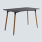 Industrial MDF Standard Dining Table Kitchen Dining Table with 4 Legs Black 55.1"L x 31.5"W x 29.5"H Without Chairs Clearhalo ' dining_table' 'Dining Tables & Seating' 'Dining Tables' 'furn' 'furn_dining_table' 'Furniture' 'furniture_dining_table' 'Kitchen & Dining Furniture' 'kitchen&dining_furn' 'kitchen' 'kitchen_dining_table' 4316812