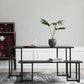 Rectangle Industrial Dining Table Black Fixed Table with Pinewood Solid Wood Clearhalo ' dining_table' 'Dining Tables & Seating' 'Dining Tables' 'Furniture' 'furniture_dining_table' 'Kitchen & Dining Furniture' 'kitchen&dining_furn' 'kitchen' 'kitchen_dining_table' 4316834