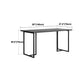 Rectangle Industrial Dining Table Black Fixed Table with Pinewood Solid Wood Clearhalo ' dining_table' 'Dining Tables & Seating' 'Dining Tables' 'Furniture' 'furniture_dining_table' 'Kitchen & Dining Furniture' 'kitchen&dining_furn' 'kitchen' 'kitchen_dining_table' 4316836