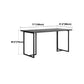 Rectangle Industrial Dining Table Black Fixed Table with Pinewood Solid Wood Clearhalo ' dining_table' 'Dining Tables & Seating' 'Dining Tables' 'Furniture' 'furniture_dining_table' 'Kitchen & Dining Furniture' 'kitchen&dining_furn' 'kitchen' 'kitchen_dining_table' 4316838