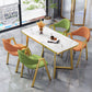 Glam Standard MDF Dining Table Rectangle Shape Dining Table for Kitchen Clearhalo ' dining_table' 'Dining Tables & Seating' 'Dining Tables' 'furn' 'furn_dining_table' 'Furniture' 'furniture_dining_table' 'Kitchen & Dining Furniture' 'kitchen&dining_furn' 'kitchen' 'kitchen_dining_table' 4316905