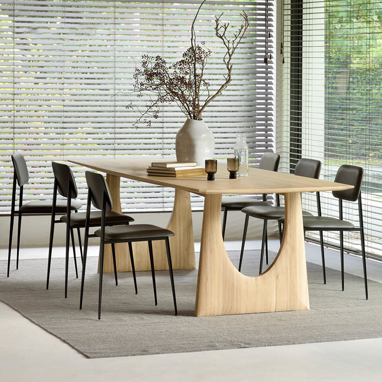Industrial Solid Wood Dining Table Rectangle Table in Nature with Double Pedestal Without Chairs Clearhalo ' dining_table' 'Dining Tables & Seating' 'Dining Tables' 'furn' 'furn_dining_table' 'Furniture' 'furniture_dining_table' 'Kitchen & Dining Furniture' 'kitchen&dining_furn' 'kitchen' 'kitchen_dining_table' 4316910