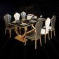 Glam Rectangle Shape Marble Dining Table Standard Dining Table with Double Pedestal Bases Clearhalo ' dining_table' 'Dining Tables & Seating' 'Dining Tables' 'furn' 'furn_dining_table' 'Furniture' 'furniture_dining_table' 'Kitchen & Dining Furniture' 'kitchen&dining_furn' 'kitchen' 'kitchen_dining_table' 4316930