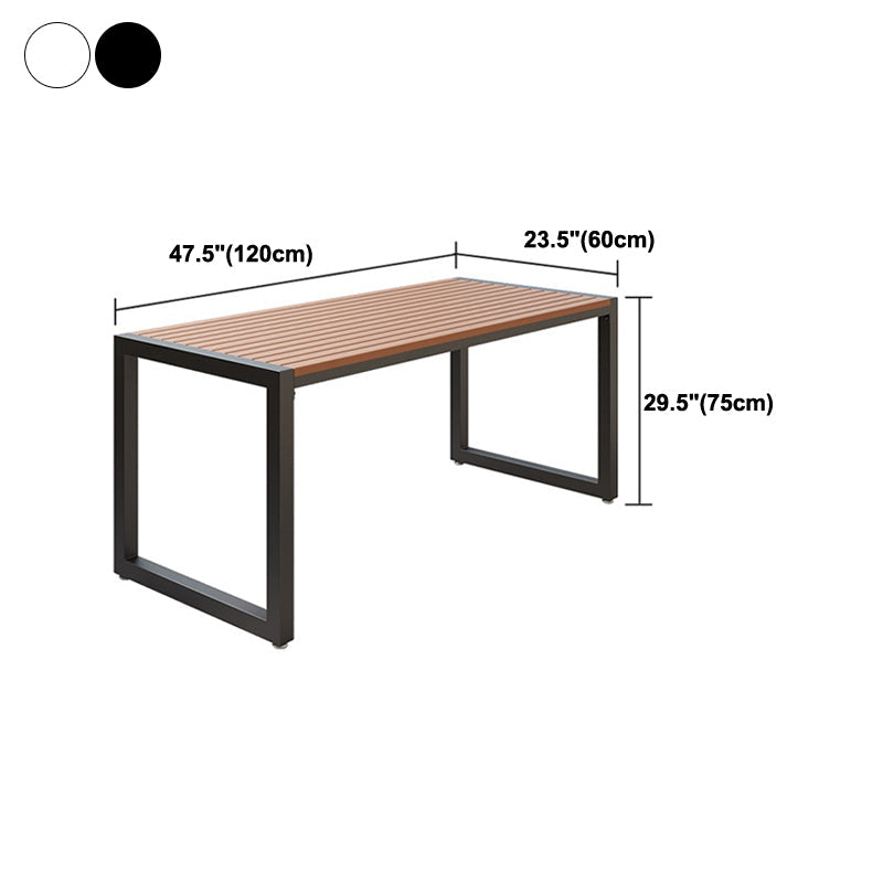 Industrial Brown Wood Dining Table Rectangle Shape Standard Dining Table for Kitchen Clearhalo ' dining_table' 'Dining Tables & Seating' 'Dining Tables' 'furn' 'furn_dining_table' 'Furniture' 'furniture_dining_table' 'Kitchen & Dining Furniture' 'kitchen&dining_furn' 'kitchen' 'kitchen_dining_table' 4316967