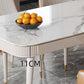 Glam White Kitchen Dining Table Sintered Stone Rectangle Dining Table with 4 Legs Clearhalo ' dining_table' 'Dining Tables & Seating' 'Dining Tables' 'furn' 'furn_dining_table' 'Furniture' 'furniture_dining_table' 'Kitchen & Dining Furniture' 'kitchen&dining_furn' 'kitchen' 'kitchen_dining_table' 4316975