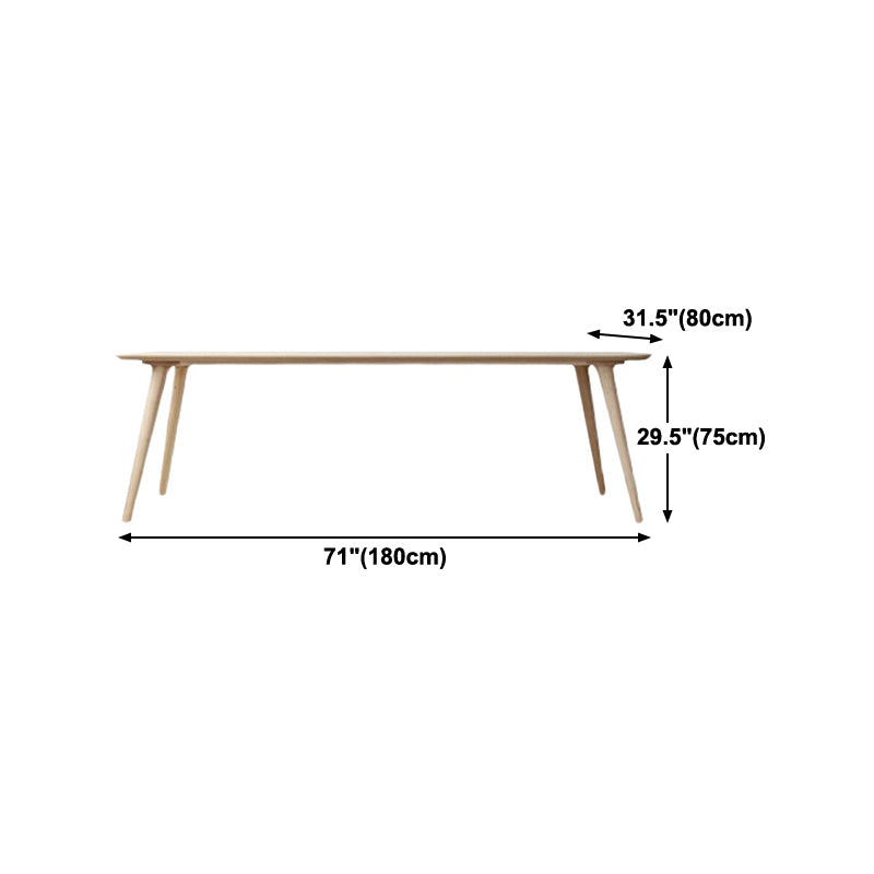 Rectangle Pine Wood Dining Table Industrial Table in Nature with 4 Legs Clearhalo ' dining_table' 'Dining Tables & Seating' 'Dining Tables' 'furn' 'furn_dining_table' 'Furniture' 'furniture_dining_table' 'Kitchen & Dining Furniture' 'kitchen&dining_furn' 'kitchen' 'kitchen_dining_table' 4316992