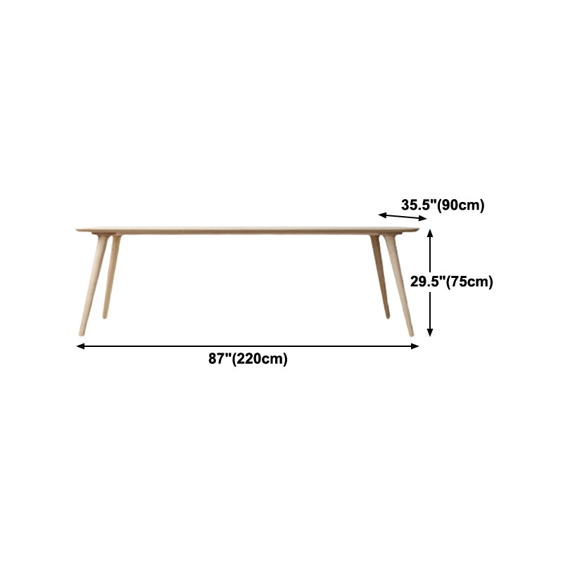 Rectangle Pine Wood Dining Table Industrial Table in Nature with 4 Legs Clearhalo ' dining_table' 'Dining Tables & Seating' 'Dining Tables' 'furn' 'furn_dining_table' 'Furniture' 'furniture_dining_table' 'Kitchen & Dining Furniture' 'kitchen&dining_furn' 'kitchen' 'kitchen_dining_table' 4316994