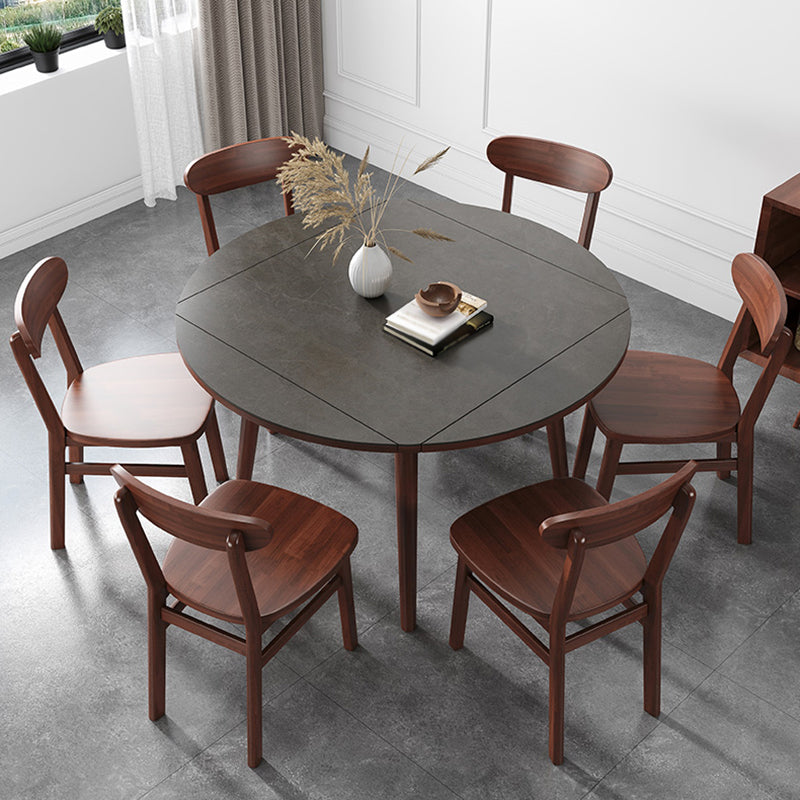 Industrial Style Dining Table Square Sintered Stone Dining Table with Wooden Base Clearhalo ' dining_table' 'Dining Tables & Seating' 'Dining Tables' 'furn' 'furn_dining_table' 'Furniture' 'furniture_dining_table' 'Kitchen & Dining Furniture' 'kitchen&dining_furn' 'kitchen' 'kitchen_dining_table' 4317059