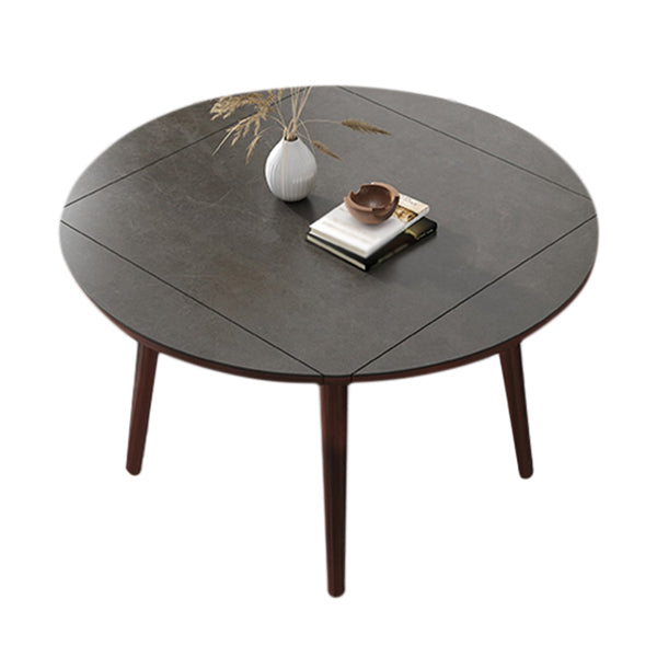 Industrial Style Dining Table Square Sintered Stone Dining Table with Wooden Base Gray Without Chairs Clearhalo ' dining_table' 'Dining Tables & Seating' 'Dining Tables' 'furn' 'furn_dining_table' 'Furniture' 'furniture_dining_table' 'Kitchen & Dining Furniture' 'kitchen&dining_furn' 'kitchen' 'kitchen_dining_table' 4317061