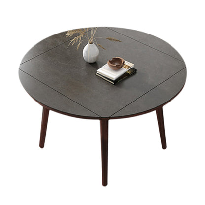 Industrial Style Dining Table Square Sintered Stone Dining Table with Wooden Base Gray Without Chairs Clearhalo ' dining_table' 'Dining Tables & Seating' 'Dining Tables' 'furn' 'furn_dining_table' 'Furniture' 'furniture_dining_table' 'Kitchen & Dining Furniture' 'kitchen&dining_furn' 'kitchen' 'kitchen_dining_table' 4317061