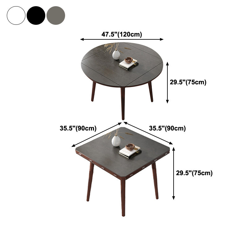 Industrial Style Dining Table Square Sintered Stone Dining Table with Wooden Base Clearhalo ' dining_table' 'Dining Tables & Seating' 'Dining Tables' 'furn' 'furn_dining_table' 'Furniture' 'furniture_dining_table' 'Kitchen & Dining Furniture' 'kitchen&dining_furn' 'kitchen' 'kitchen_dining_table' 4317070