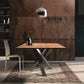 Rectangle Pine Wood Dining Table Industrial Table in Nature with Metal Pedestal Clearhalo ' dining_table' 'Dining Tables & Seating' 'Dining Tables' 'furn' 'furn_dining_table' 'Furniture' 'furniture_dining_table' 'Kitchen & Dining Furniture' 'kitchen&dining_furn' 'kitchen' 'kitchen_dining_table' 4317095