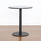 Industrial Style Dining Table Stone Pedestal Dining Site Table for Dining Room Round Black 23.6"L x 23.6"W x 29.1"H Clearhalo ' dining_table' 'Dining Tables & Seating' 'Dining Tables' 'furn' 'furn_dining_table' 'Furniture' 'furniture_dining_table' 'Kitchen & Dining Furniture' 'kitchen&dining_furn' 'kitchen' 'kitchen_dining_table' 4317141