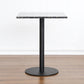 Industrial Style Dining Table Stone Pedestal Dining Site Table for Dining Room Square Black 23.6"L x 23.6"W x 29.1"H Clearhalo ' dining_table' 'Dining Tables & Seating' 'Dining Tables' 'furn' 'furn_dining_table' 'Furniture' 'furniture_dining_table' 'Kitchen & Dining Furniture' 'kitchen&dining_furn' 'kitchen' 'kitchen_dining_table' 4317145