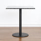 Industrial Style Dining Table Stone Pedestal Dining Site Table for Dining Room Square Black 27.6"L x 27.6"W x 29.1"H Clearhalo ' dining_table' 'Dining Tables & Seating' 'Dining Tables' 'furn' 'furn_dining_table' 'Furniture' 'furniture_dining_table' 'Kitchen & Dining Furniture' 'kitchen&dining_furn' 'kitchen' 'kitchen_dining_table' 4317146