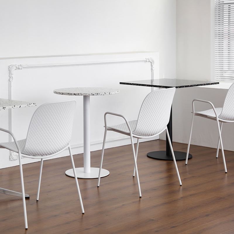 Industrial Style Dining Table Stone Pedestal Dining Site Table for Dining Room Clearhalo ' dining_table' 'Dining Tables & Seating' 'Dining Tables' 'furn' 'furn_dining_table' 'Furniture' 'furniture_dining_table' 'Kitchen & Dining Furniture' 'kitchen&dining_furn' 'kitchen' 'kitchen_dining_table' 4317147