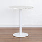 Industrial Style Dining Table Stone Pedestal Dining Site Table for Dining Room Round White 23.6"L x 23.6"W x 29.1"H Clearhalo ' dining_table' 'Dining Tables & Seating' 'Dining Tables' 'furn' 'furn_dining_table' 'Furniture' 'furniture_dining_table' 'Kitchen & Dining Furniture' 'kitchen&dining_furn' 'kitchen' 'kitchen_dining_table' 4317148