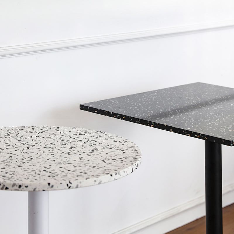 Industrial Style Dining Table Stone Pedestal Dining Site Table for Dining Room Clearhalo ' dining_table' 'Dining Tables & Seating' 'Dining Tables' 'furn' 'furn_dining_table' 'Furniture' 'furniture_dining_table' 'Kitchen & Dining Furniture' 'kitchen&dining_furn' 'kitchen' 'kitchen_dining_table' 4317156