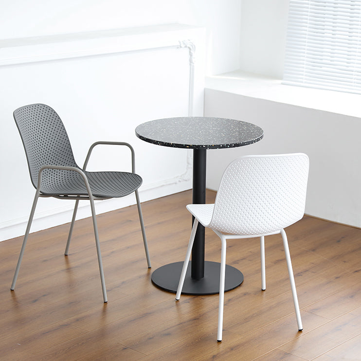 Industrial Style Dining Table Stone Pedestal Dining Site Table for Dining Room Clearhalo ' dining_table' 'Dining Tables & Seating' 'Dining Tables' 'furn' 'furn_dining_table' 'Furniture' 'furniture_dining_table' 'Kitchen & Dining Furniture' 'kitchen&dining_furn' 'kitchen' 'kitchen_dining_table' 4317158