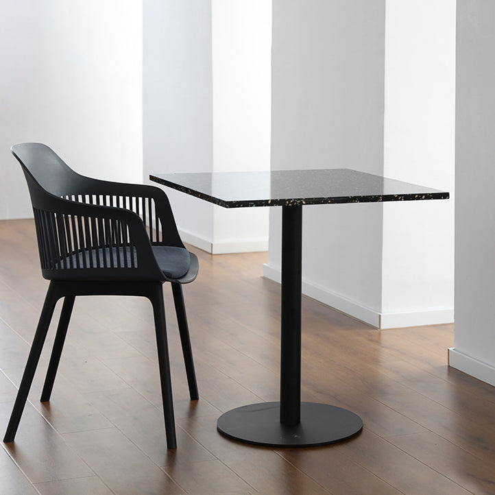 Industrial Style Dining Table Stone Pedestal Dining Site Table for Dining Room Clearhalo ' dining_table' 'Dining Tables & Seating' 'Dining Tables' 'furn' 'furn_dining_table' 'Furniture' 'furniture_dining_table' 'Kitchen & Dining Furniture' 'kitchen&dining_furn' 'kitchen' 'kitchen_dining_table' 4317161