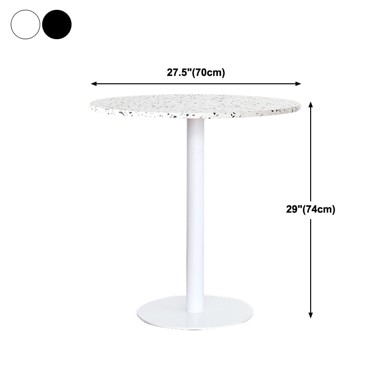 Industrial Style Dining Table Stone Pedestal Dining Site Table for Dining Room Clearhalo ' dining_table' 'Dining Tables & Seating' 'Dining Tables' 'furn' 'furn_dining_table' 'Furniture' 'furniture_dining_table' 'Kitchen & Dining Furniture' 'kitchen&dining_furn' 'kitchen' 'kitchen_dining_table' 4317165