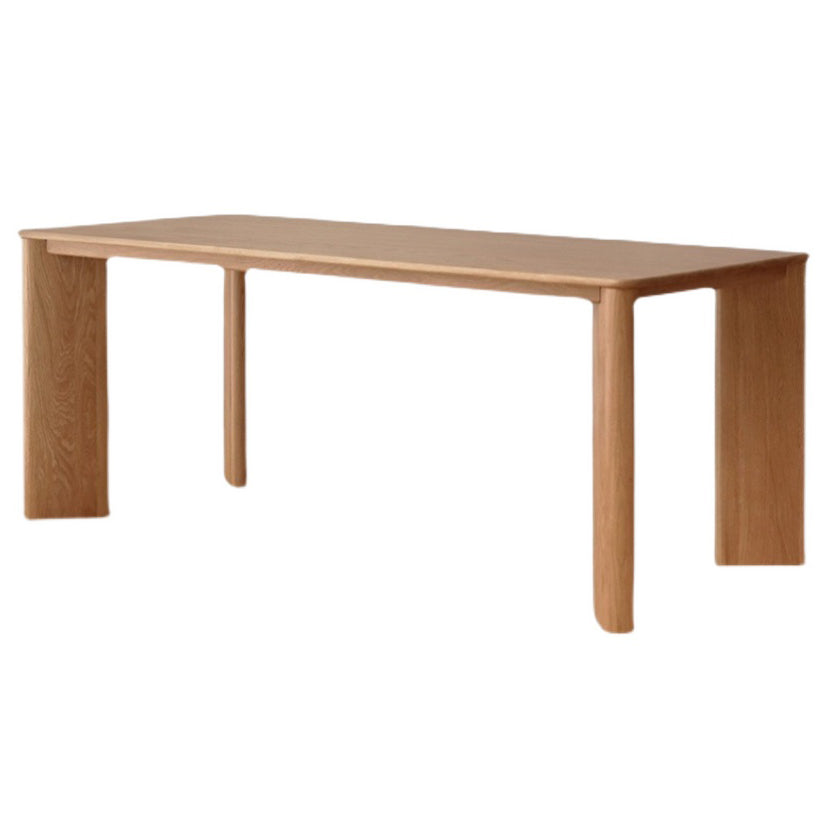 Rectangle Wood Dining Table Industrial Kitchen Table in Nature with Double Pedestal Without Chairs Clearhalo ' dining_table' 'Dining Tables & Seating' 'Dining Tables' 'furn' 'furn_dining_table' 'Furniture' 'furniture_dining_table' 'Kitchen & Dining Furniture' 'kitchen&dining_furn' 'kitchen' 'kitchen_dining_table' 4317177