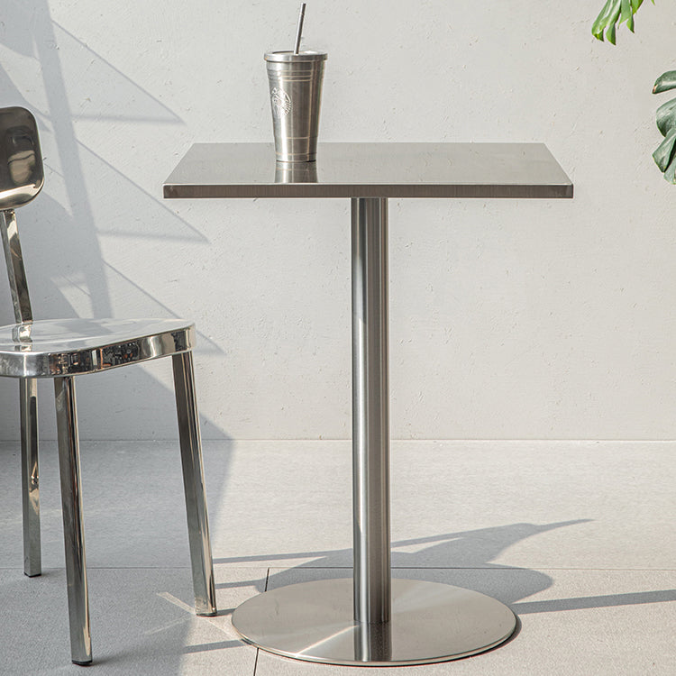 Industrial Style Dining Table Stainless Steel Dining Table for Coffee Shop Clearhalo ' dining_table' 'Dining Tables & Seating' 'Dining Tables' 'furn' 'furn_dining_table' 'Furniture' 'furniture_dining_table' 'Kitchen & Dining Furniture' 'kitchen&dining_furn' 'kitchen' 'kitchen_dining_table' 4317185