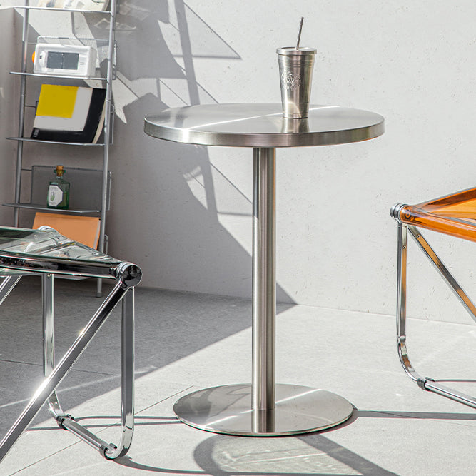 Industrial Style Dining Table Stainless Steel Dining Table for Coffee Shop Clearhalo ' dining_table' 'Dining Tables & Seating' 'Dining Tables' 'furn' 'furn_dining_table' 'Furniture' 'furniture_dining_table' 'Kitchen & Dining Furniture' 'kitchen&dining_furn' 'kitchen' 'kitchen_dining_table' 4317186