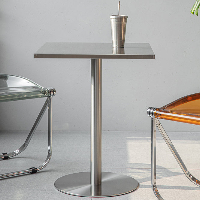 Industrial Style Dining Table Stainless Steel Dining Table for Coffee Shop Clearhalo ' dining_table' 'Dining Tables & Seating' 'Dining Tables' 'furn' 'furn_dining_table' 'Furniture' 'furniture_dining_table' 'Kitchen & Dining Furniture' 'kitchen&dining_furn' 'kitchen' 'kitchen_dining_table' 4317188