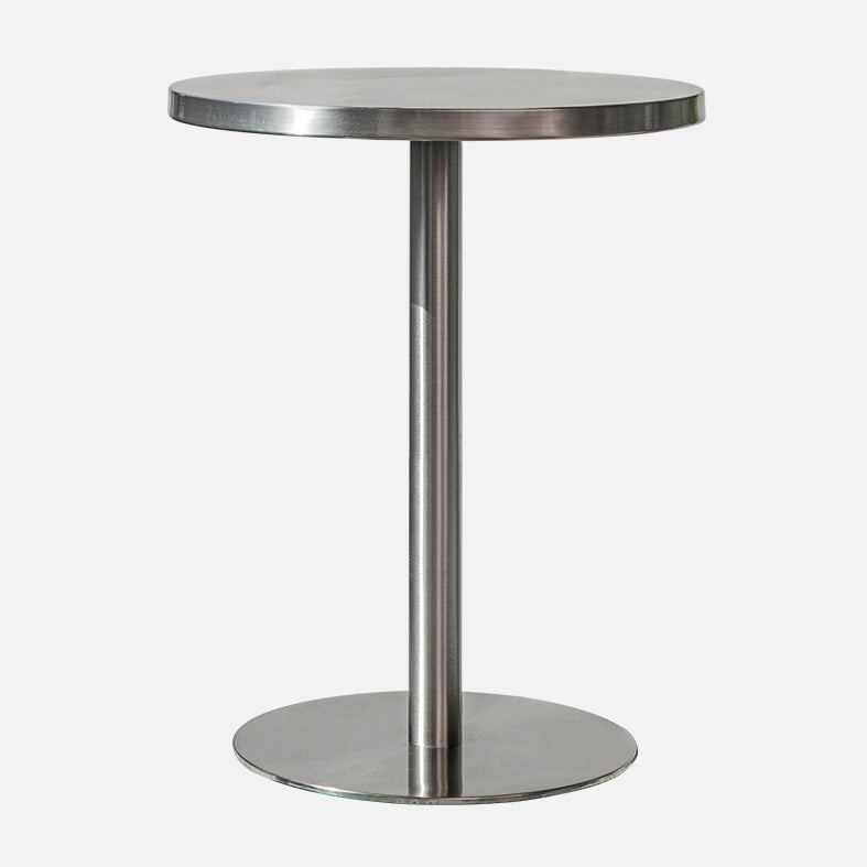Industrial Style Dining Table Stainless Steel Dining Table for Coffee Shop Round Without Chairs Clearhalo ' dining_table' 'Dining Tables & Seating' 'Dining Tables' 'furn' 'furn_dining_table' 'Furniture' 'furniture_dining_table' 'Kitchen & Dining Furniture' 'kitchen&dining_furn' 'kitchen' 'kitchen_dining_table' 4317189
