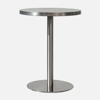 Industrial Style Dining Table Stainless Steel Dining Table for Coffee Shop Round Without Chairs Clearhalo ' dining_table' 'Dining Tables & Seating' 'Dining Tables' 'furn' 'furn_dining_table' 'Furniture' 'furniture_dining_table' 'Kitchen & Dining Furniture' 'kitchen&dining_furn' 'kitchen' 'kitchen_dining_table' 4317189