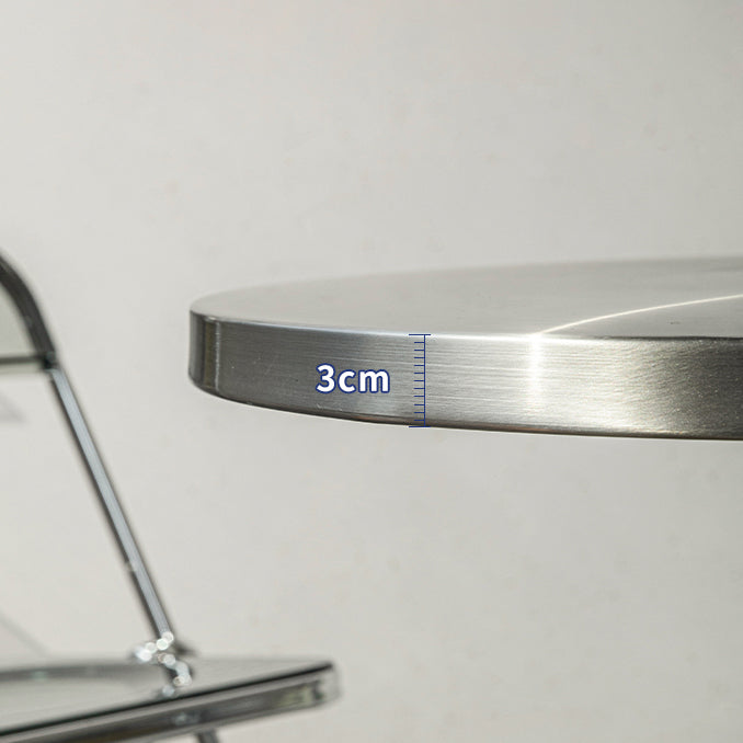 Industrial Style Dining Table Stainless Steel Dining Table for Coffee Shop Clearhalo ' dining_table' 'Dining Tables & Seating' 'Dining Tables' 'furn' 'furn_dining_table' 'Furniture' 'furniture_dining_table' 'Kitchen & Dining Furniture' 'kitchen&dining_furn' 'kitchen' 'kitchen_dining_table' 4317191