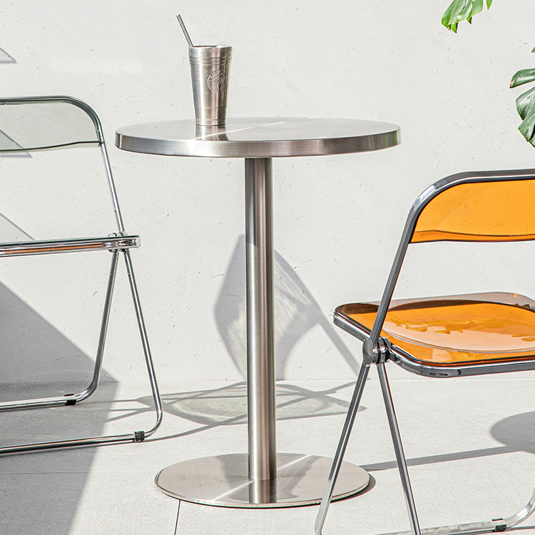 Industrial Style Dining Table Stainless Steel Dining Table for Coffee Shop Clearhalo ' dining_table' 'Dining Tables & Seating' 'Dining Tables' 'furn' 'furn_dining_table' 'Furniture' 'furniture_dining_table' 'Kitchen & Dining Furniture' 'kitchen&dining_furn' 'kitchen' 'kitchen_dining_table' 4317196