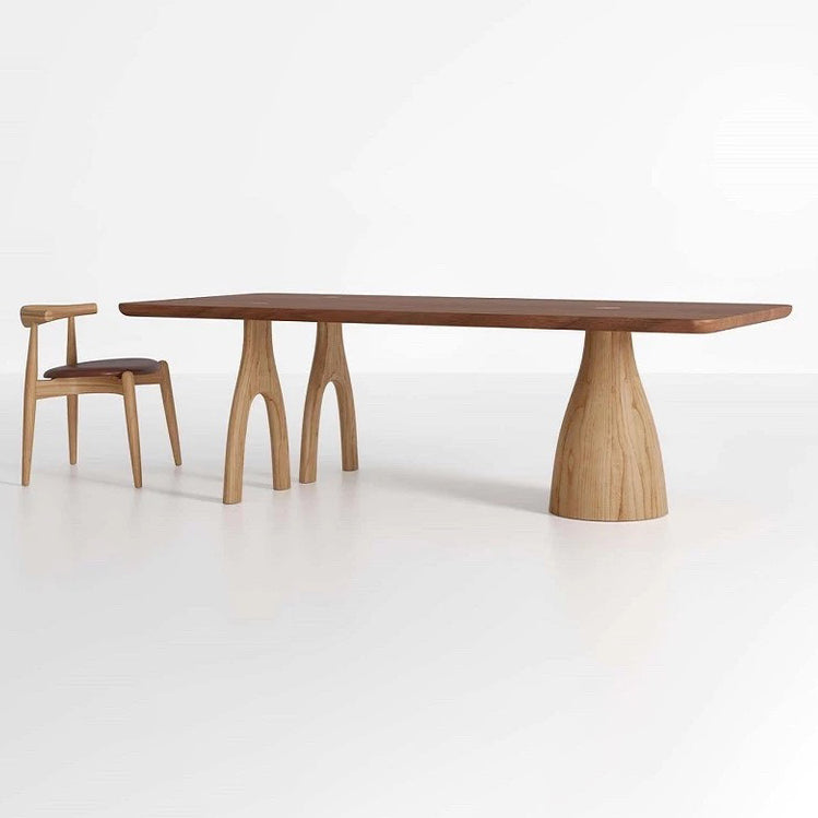 Rectangle Wood Dining Table for Restaurant Industrial Table with 3 Legs Clearhalo ' dining_table' 'Dining Tables & Seating' 'Dining Tables' 'furn' 'furn_dining_table' 'Furniture' 'furniture_dining_table' 'Kitchen & Dining Furniture' 'kitchen&dining_furn' 'kitchen' 'kitchen_dining_table' 4317237