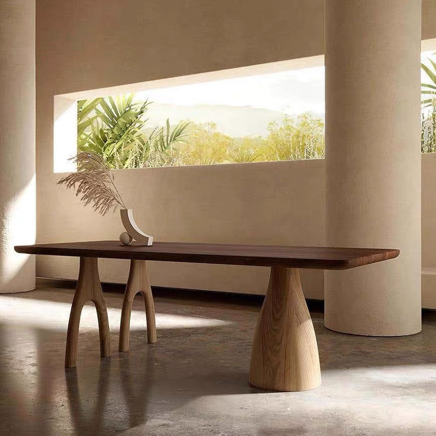 Rectangle Wood Dining Table for Restaurant Industrial Table with 3 Legs Clearhalo ' dining_table' 'Dining Tables & Seating' 'Dining Tables' 'furn' 'furn_dining_table' 'Furniture' 'furniture_dining_table' 'Kitchen & Dining Furniture' 'kitchen&dining_furn' 'kitchen' 'kitchen_dining_table' 4317238