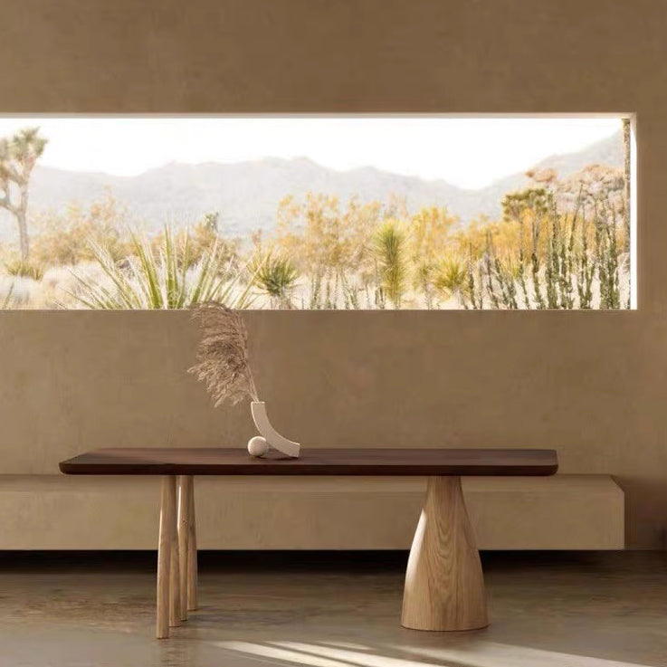 Rectangle Wood Dining Table for Restaurant Industrial Table with 3 Legs Clearhalo ' dining_table' 'Dining Tables & Seating' 'Dining Tables' 'furn' 'furn_dining_table' 'Furniture' 'furniture_dining_table' 'Kitchen & Dining Furniture' 'kitchen&dining_furn' 'kitchen' 'kitchen_dining_table' 4317239