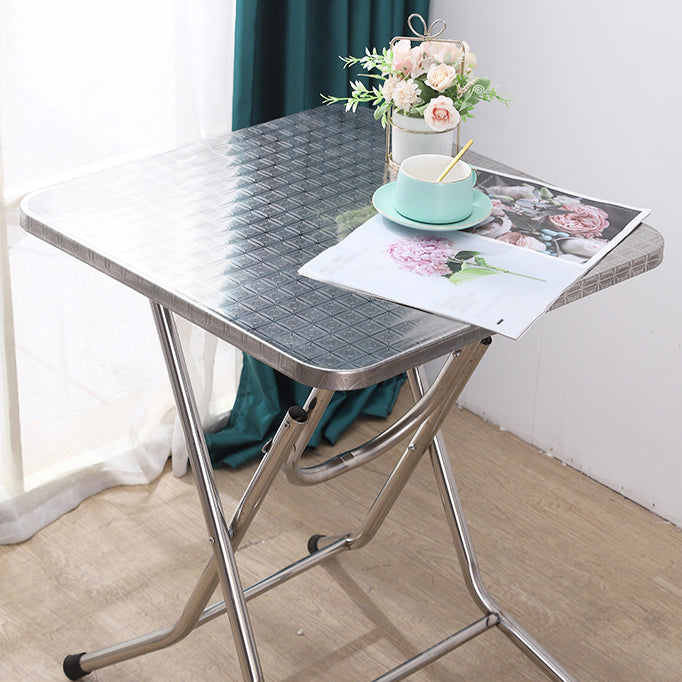 Industrial Style Dining Table Stainless Steel Dining Table for Home Use Clearhalo ' dining_table' 'Dining Tables & Seating' 'Dining Tables' 'furn' 'furn_dining_table' 'Furniture' 'furniture_dining_table' 'Kitchen & Dining Furniture' 'kitchen&dining_furn' 'kitchen' 'kitchen_dining_table' 4317250