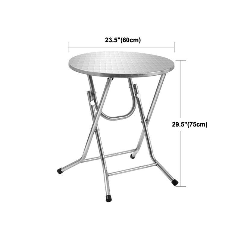 Industrial Style Dining Table Stainless Steel Dining Table for Home Use Clearhalo ' dining_table' 'Dining Tables & Seating' 'Dining Tables' 'furn' 'furn_dining_table' 'Furniture' 'furniture_dining_table' 'Kitchen & Dining Furniture' 'kitchen&dining_furn' 'kitchen' 'kitchen_dining_table' 4317259