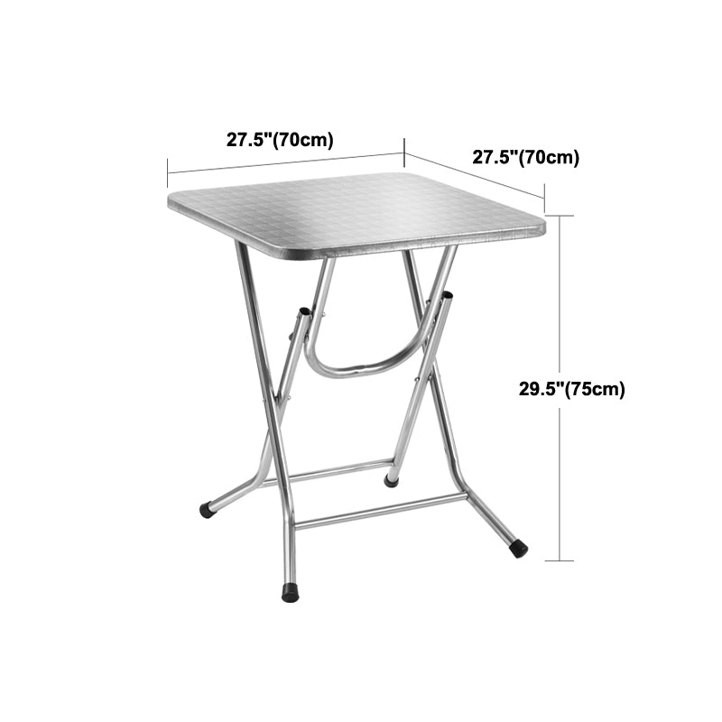 Industrial Style Dining Table Stainless Steel Dining Table for Home Use Clearhalo ' dining_table' 'Dining Tables & Seating' 'Dining Tables' 'furn' 'furn_dining_table' 'Furniture' 'furniture_dining_table' 'Kitchen & Dining Furniture' 'kitchen&dining_furn' 'kitchen' 'kitchen_dining_table' 4317262