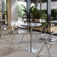 Industrial Style Dining Table Stainless Steel Dining Site Table for Home Clearhalo ' dining_table' 'Dining Tables & Seating' 'Dining Tables' 'furn' 'furn_dining_table' 'Furniture' 'furniture_dining_table' 'Kitchen & Dining Furniture' 'kitchen&dining_furn' 'kitchen' 'kitchen_dining_table' 4317269