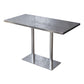 Industrial Style Dining Table Stainless Steel Dining Site Table for Home Rectangle 47.2"L x 23.6"W x 29.5"H Without Chairs Clearhalo ' dining_table' 'Dining Tables & Seating' 'Dining Tables' 'furn' 'furn_dining_table' 'Furniture' 'furniture_dining_table' 'Kitchen & Dining Furniture' 'kitchen&dining_furn' 'kitchen' 'kitchen_dining_table' 4317273